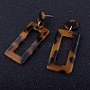 Alloy and Cellulose Acetate(Resin) Dangle Earrings X-EJEW-G216-D02-4
