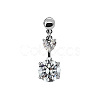 316L Surgical Stainless Steel Clear Cubic Zirconia Belly Button Rings WG93CBC-05-1