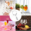 23Pcs 23 Styles Brass Wine Glass Charms AJEW-GL00003-6