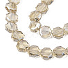 Electroplate Transparent Glass Beads Strands EGLA-N002-27-F02-3
