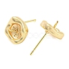 Brass Stud Earring Finding X-KK-L208-49G-2