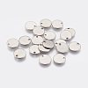 Original Color Stamping Blank Tag Charms 304 Stainless Steel Flat Round Pendants X-STAS-Q056-10mm-1