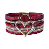 Imitation Leather Multi-Starnd Bracelets BOHO-PW0001-039A-1