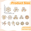 WADORN 70Pcs 14 Style Alloy Rhinestone Cabochons Accessories FIND-WR0010-94-2