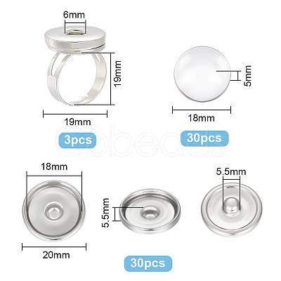 Unicraftale DIY Finger Ring Kits DIY-UN0055-94-1