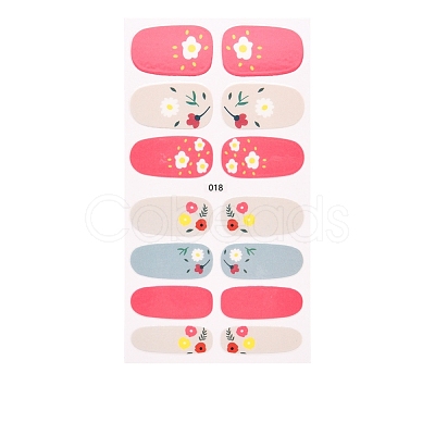 Full Cover Strawberry Flower Nail Stickers MRMJ-T100-018-1