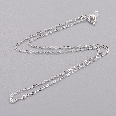 Brass Cable Chain Necklaces SW028-01S-NF-1