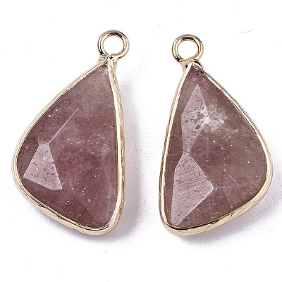 Natural Strawberry Quartz Pendants X-G-N326-32G-1