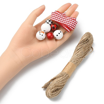 DIY Christmas Snowman Pendant Decoration Making Kit DIY-YW0007-36-1