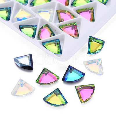 Electroplated Glass Charms EGLA-N006-020-1