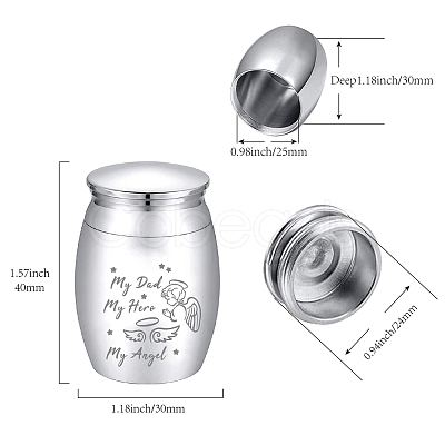 CREATCABIN Alloy Cremation Urn Kit AJEW-CN0001-10R-1