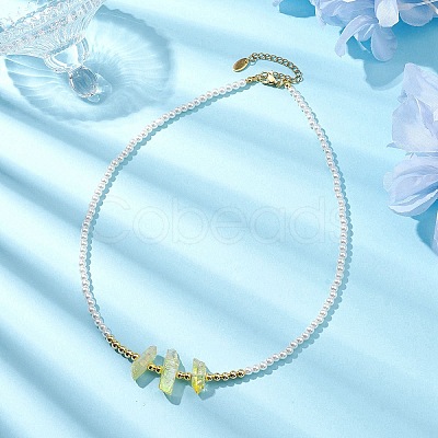 ABS Plastic Imitation Pearl Beaded Necklaces NJEW-JN04859-01-1