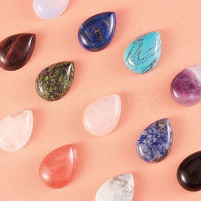 15Pcs 15 Style Natural & Synthetic Gemstone Cabochons G-SZ0001-72-1