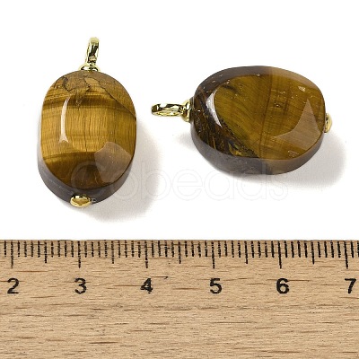 Natural Tiger Eye Pendants G-G110-08G-02-1