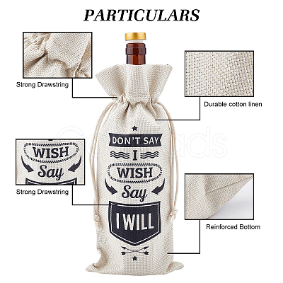 Jute Cloth Wine Packing Bags ABAG-WH0005-72E-1