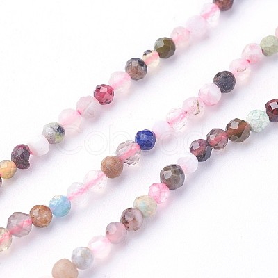 Natural Mixed Gemstone Beads Strands X-G-F619-21-2mm-1