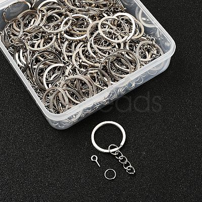 300Pcs 3 Style DIY 25mm Keychain Clasps Set DIY-YW0002-05P-1