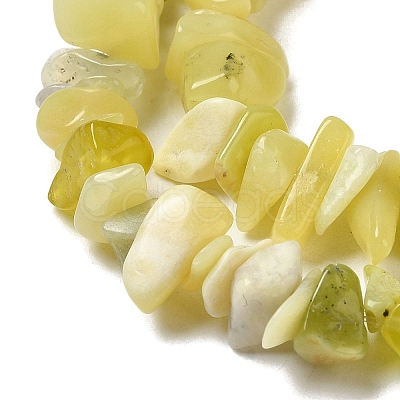 Natural Lemon Jade Chip Bead Strands X-G-M205-22-1