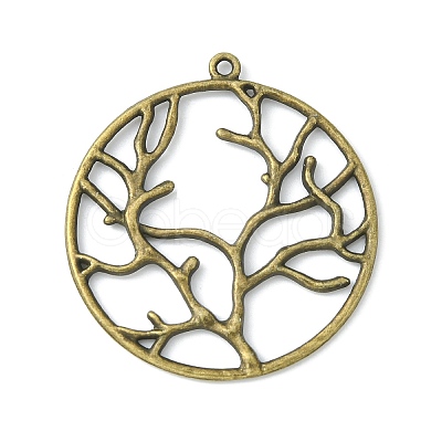 Alloy Metal Tree of Life Pendants PALLOY-20320-AB-NR-1