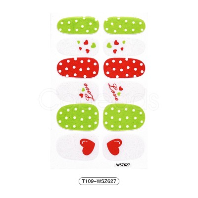 Avocados & Strawberries & Flowers Full Cover Nail Art Stickers MRMJ-T109-WSZ627-1