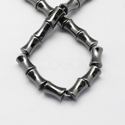 Non-magnetic Synthetic Hematite Beads Strands G-Q908-16x8mm-1