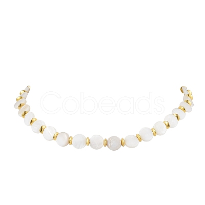 Natural Freshwater Shell Beaded Necklaces for Women NJEW-JN04829-1