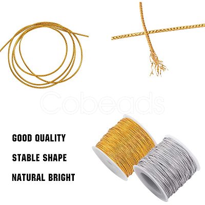 Jewelry Braided Thread Metallic Cords MCOR-PH0001-01-1