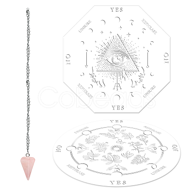 CRASPIRE DIY Pendulum Board Dowsing Divination Making Kit DIY-CP0007-28C-1