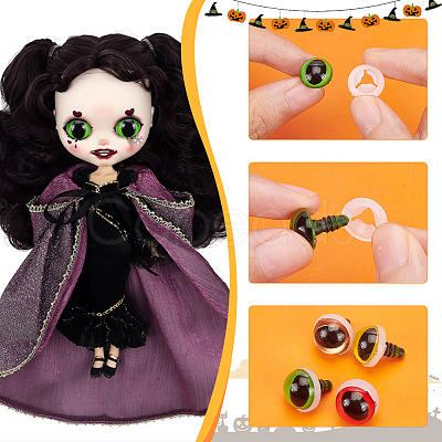 PandaHall Elite 70 Sets 7 Colors Craft Plastic Doll Eyes DIY-PH0017-49-1