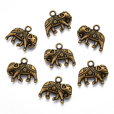 Tibetan Style Alloy Pendants TIBEP-S319-094AB-NR-1