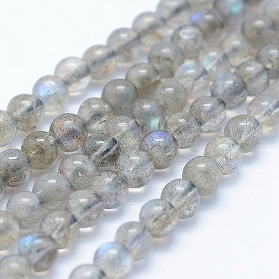 Natural Labradorite Beads Strands G-P342-09-4mm-AB+-1