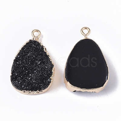 Druzy Resin Pendants RESI-S383-018-1