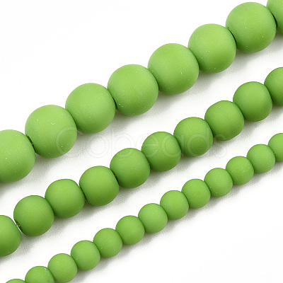 Opaque Glass Beads Strands GLAA-T032-P8mm-MD06-1