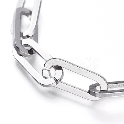 Non-Tarnish 304 Stainless Steel Paperclip Chains CHS-L020-005P-1