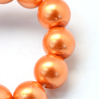 Baking Painted Glass Pearl Bead Strands X-HY-Q003-3mm-36-1