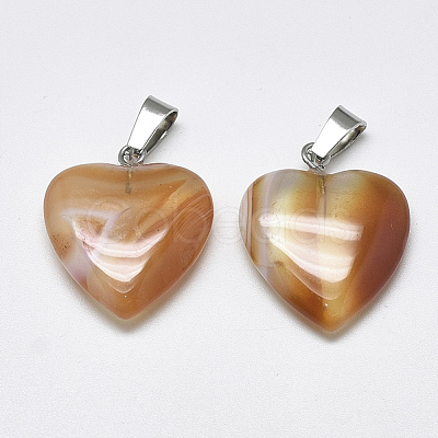 Natural Banded Agate/Striped Agate Pendants G-T122-24F-1