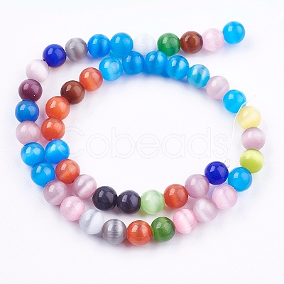 Cat Eye Beads Strands CE-F021-8mm-B02-1