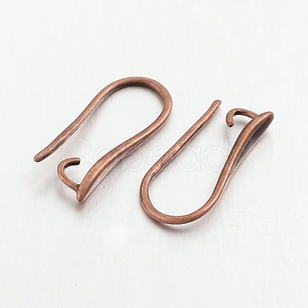 Brass Earring Hooks for Earring Designs X-KK-M142-02R-RS-1