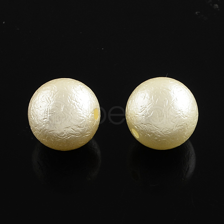 ABS Plastic Imitation Pearl Round Beads X-SACR-Q105-24A-1