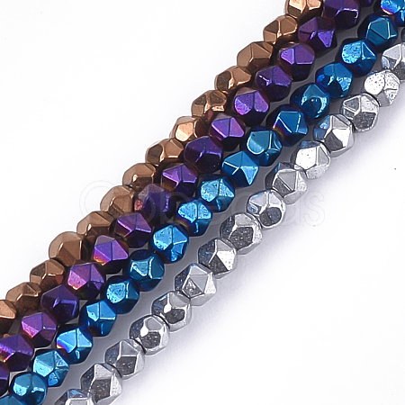 Electroplate Non-magnetic Synthetic Hematite Beads Strands G-S352-07-1