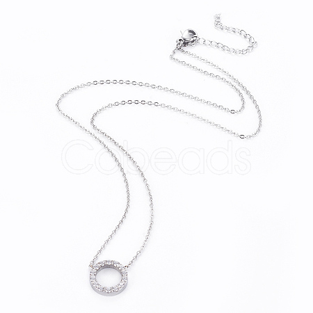 304 Stainless Steel Pendant Necklaces X-NJEW-F264-28P-1