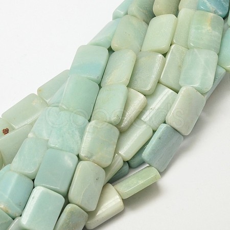 Natural Amazonite Rectangle Beads Strands G-P091-55-1