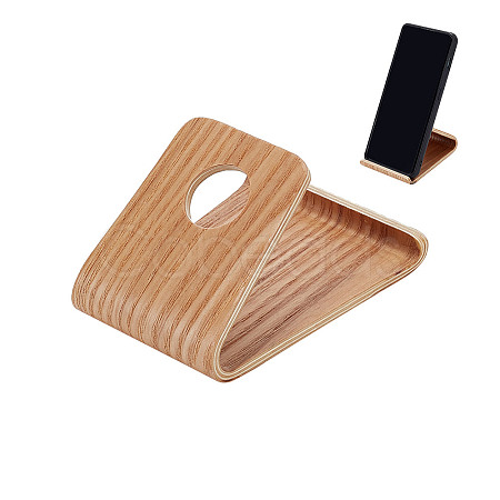 Wooden Mobile Phone Holders AJEW-WH0270-142A-1