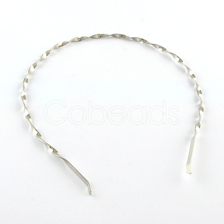 Hair Accessories Twist Iron Hair Band Findings OHAR-Q042-006-1