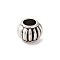 Tibetan Style Alloy European Beads, Large Hole Beads, Lead Free & Cadmium Free, Pumpkin, Antique Silver, 8x6mm, Hole: 4mm