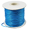 Korean Waxed Polyester Cord, Bead Cord, Deep Sky Blue, 1.2mm, about 185yards/roll