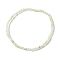 3mm Natural Yellow Quartz Faceted Round Beaded Stretch Bracelets for Women, Inner Diameter: 2 inch(5cm)