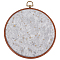 Galaxy Enamel Pin Hoop, Corduroy Wall Hanging Brooch,  Flat Round, Gainsboro, 240x215x10mm, Hole: 17.5x22.5mm