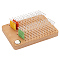 Nbeads Wood Sewing Thread Winding Boards Holder, with Acrylic Sewing Thread Winding Boards, Mixed Color, 40~119x36.5~163x1.8~17mm