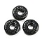 Opaque Resin Pendants, Textured Donut Charms, Black, 29.5x7.5mm, Hole: 3mm